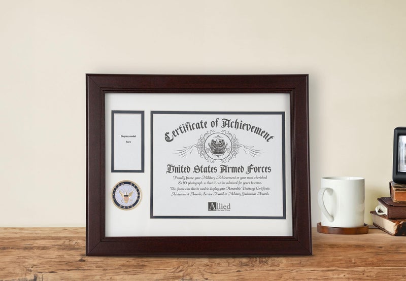 Allied Flag Allied Frame US Navy Medal and Award Certificate Frame - 8 x 10 Opening - Image 4